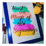 Calligraphy Creators -Trust The Magic of New Beginings -Handmade Without Frame